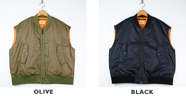 70%OFF キッフェ/KIFFE ビッグフィットMA-1ベスト 中綿ベスト