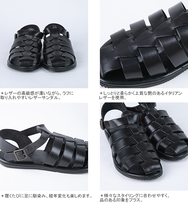 クーポンで20%OFF]ヌオヴォニカール/Nuovo Nicar レザーサンダル
