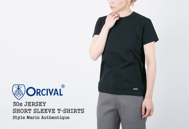 オーシバル/オーチバル/ORCIVAL 30s天竺クルーネック半袖Tシャツ 丸首