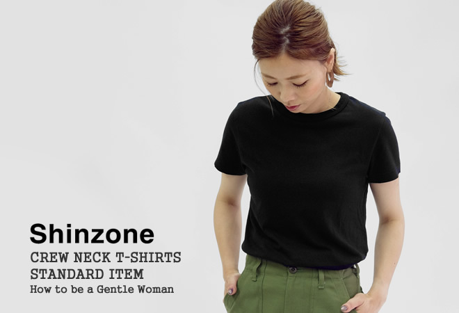 Shinzone シンゾーン/Shinzone クルーネックTEE 無地半袖Tシャツ