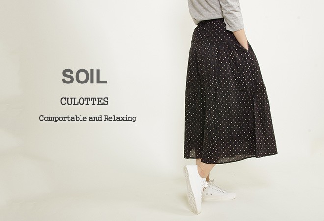 新版 21ss ソイル Soil キュロット コットン ドット モノトーン ワイドパンツ ガウチョ スカンツ Culottes Nsl レディース 安いそれに目立つ Www Technet 21 Org