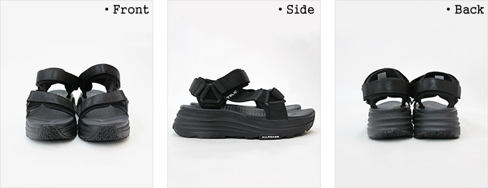 TELIC 26cm ALLROADS-S4 リカバリーサンダル リカバリーサンダル｜ALLROADS -S4 - Black｜TELIC（テリック