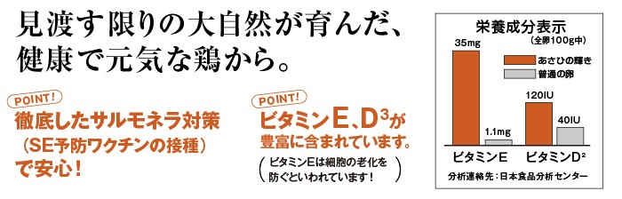 見渡す限りの大自然が育んだ、健康で元気な鶏から。