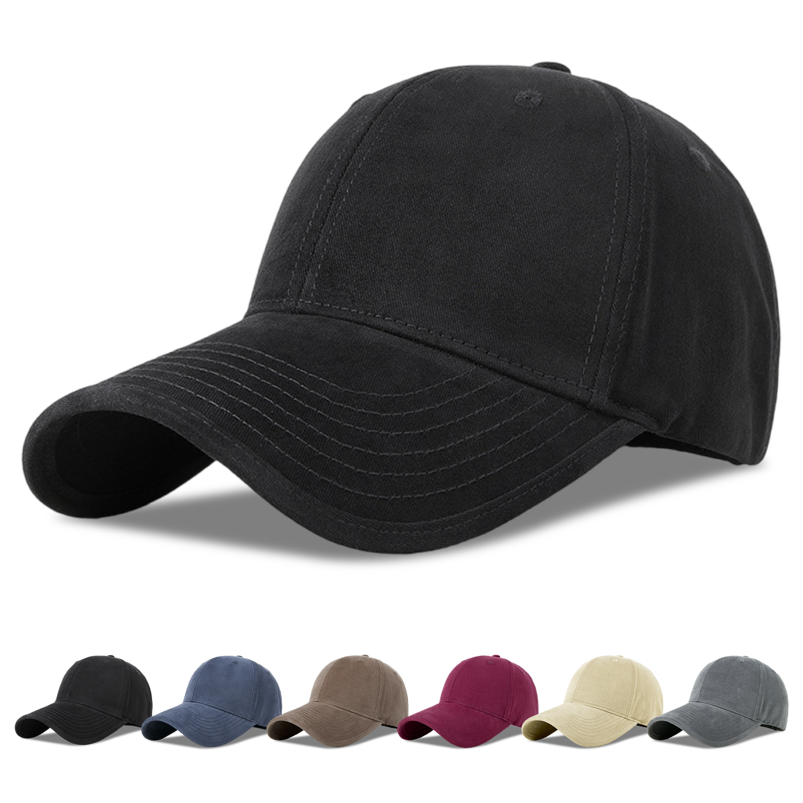 キャップ メンズ 深め 大きいサイズ 特大60~65cm 調節可 無地 帽子 二重型崩れにくい 軽量 UVカット 日除け スポーツ テニス ゴルフ アウトドア 登山 釣り |  | 02