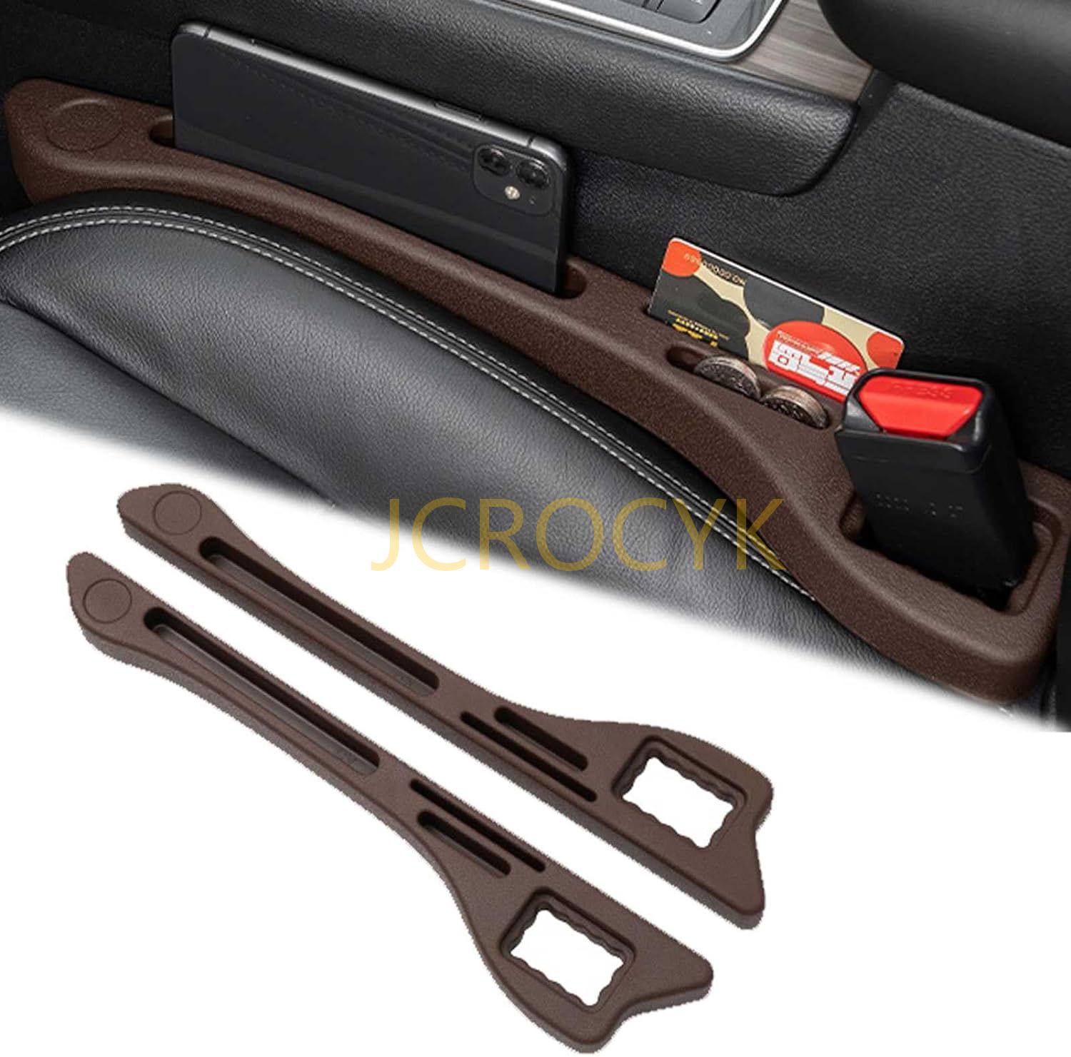 車用隙間クッション スバル XV/アウトバック/フォレスター/クロストレック/WRX/レヴォーグ/インプレッサ センターコンソール 隙間埋め シートクッション 車用隙 | ブランド登録なし | 01