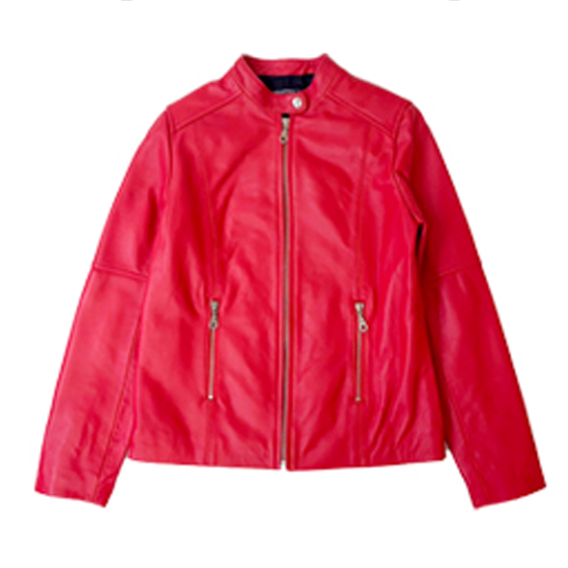 レザージャケット シングル  ライダース レディース 革ジャン 本革 ラムレザー L1067 |  | 01