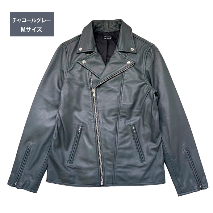 ダブルライダース レザージャケット メンズ ブラック 本革 ラムレザー 革ジャン L1080 |  | 02