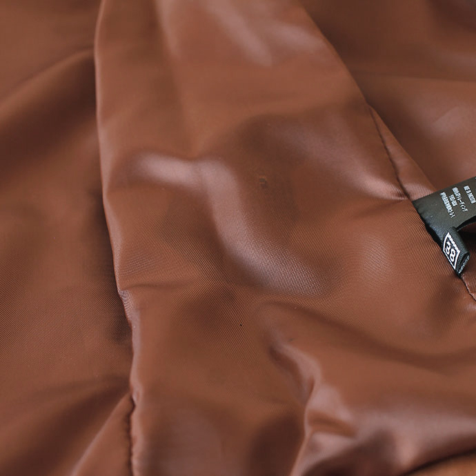 本革 ノーカラー テーラードジャケット レディース Sサイズ コニャック アウトレット 訳あり 交換・返品不可 OL19 |  | 02