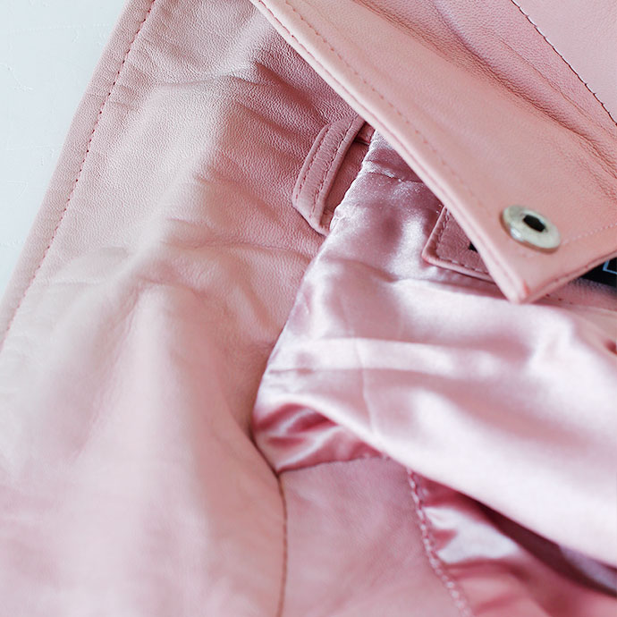 本革 コンパクト ダブルライダース レディース Mサイズ ライトピンク アウトレット 訳あり 返品交換不可 OL21 |  | 03