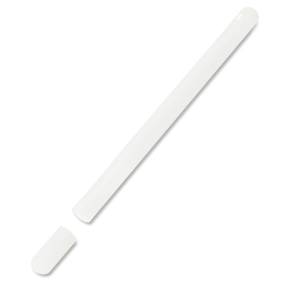 ((送料無料)) Apple Pencil 第2世代用 シリコンカバー Pencil Barrier 2（クリアーホワイト/ブラック）カバーを付けたまま充電ダブルタップOK｜jttonline｜02