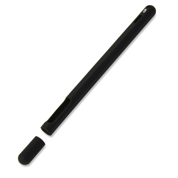 ((送料無料)) Apple Pencil 第2世代用 シリコンカバー Pencil Barrier 2（クリアーホワイト/ブラック）カバーを付けたまま充電ダブルタップOK｜jttonline｜03
