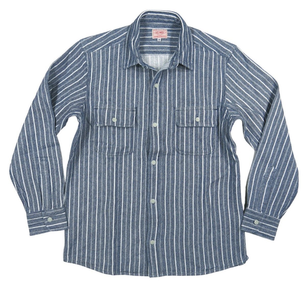 BIG MIKE ビッグマイク 復刻 長袖 ストライプ ヘビーネルシャツ