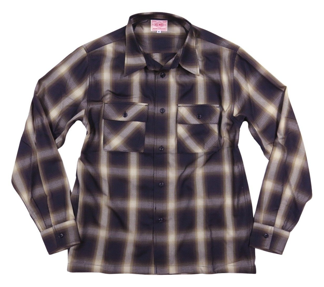 BIG MIKE（ビッグマイク） 復刻 オンブレチェック レーヨン混 長袖
