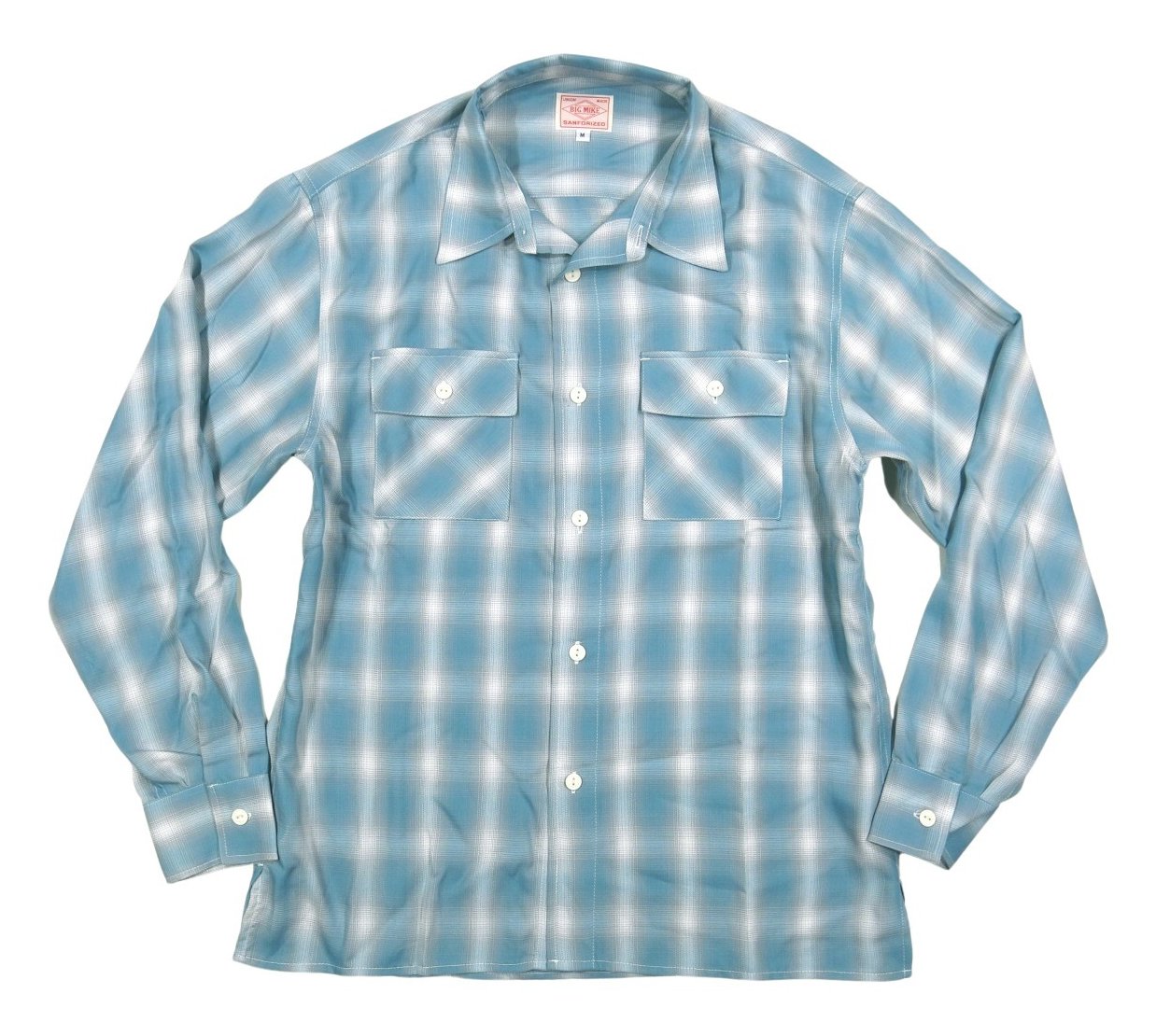 BIG MIKE（ビッグマイク） 復刻 オンブレチェック レーヨン混 長袖