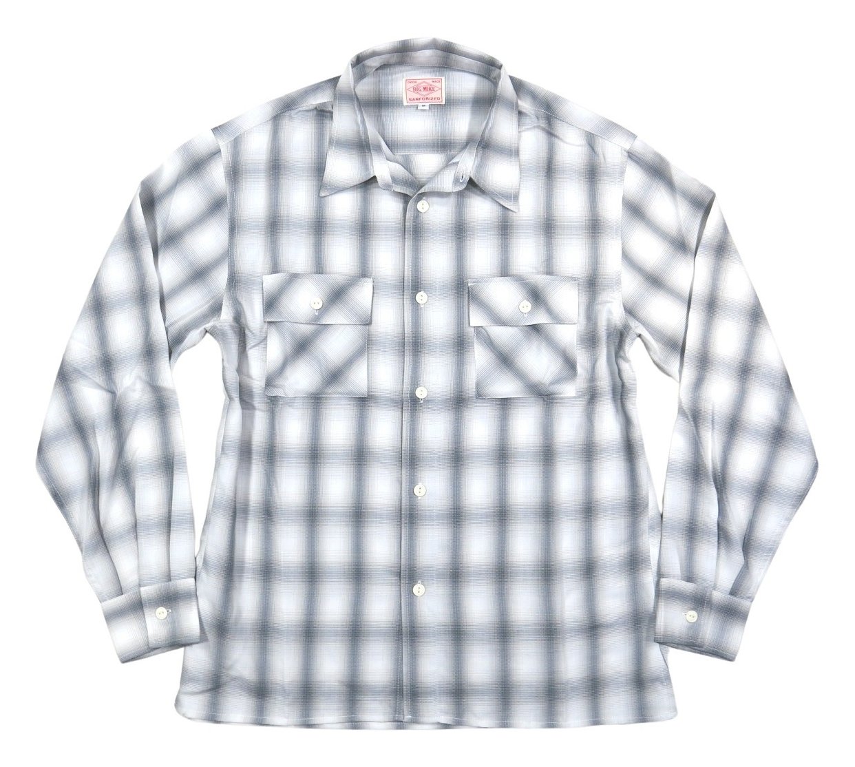 BIG MIKE（ビッグマイク） 復刻 オンブレチェック レーヨン混 長袖