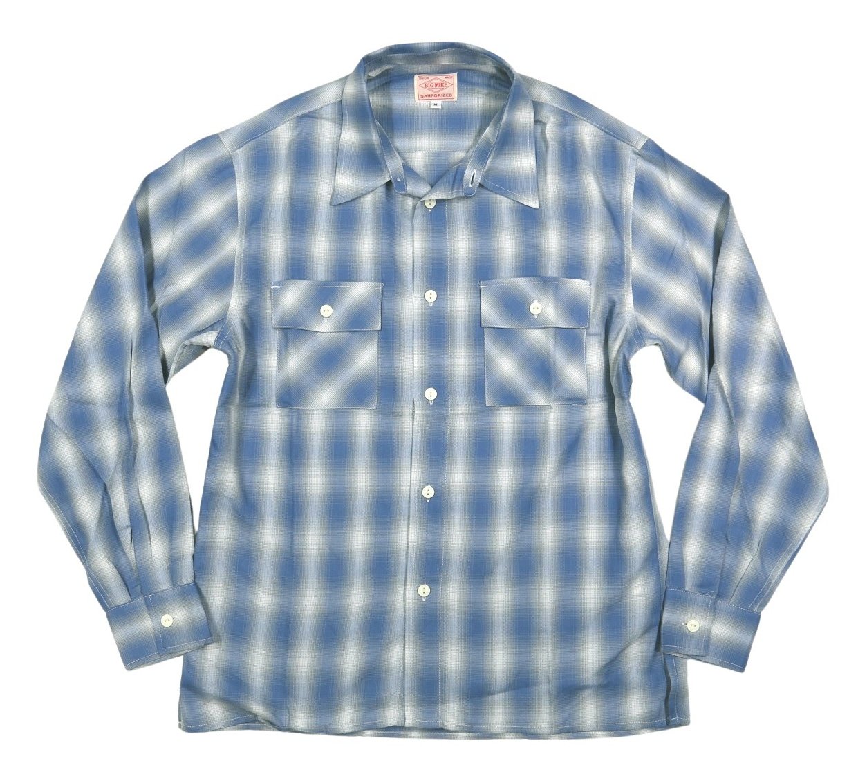 BIG MIKE（ビッグマイク） 復刻 オンブレチェック レーヨン混 長袖