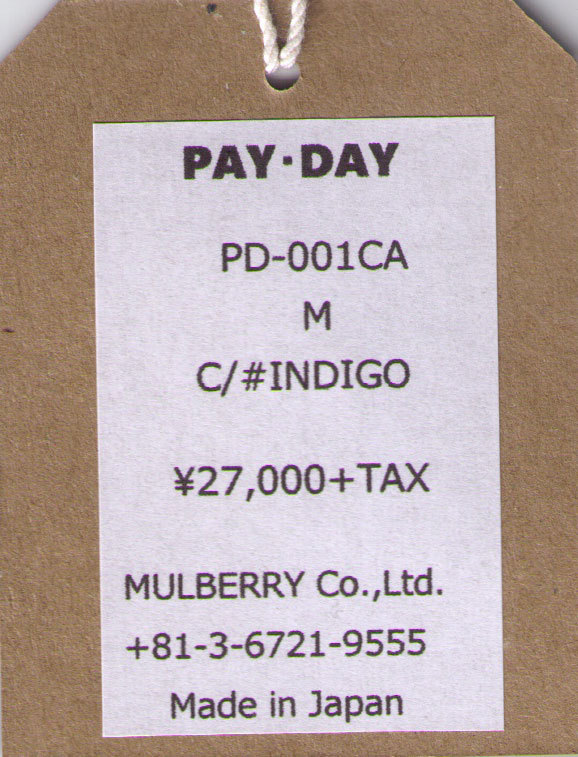 PAYDAY PAY DAY ペイデイ 1950年代 復刻モデル 日本製