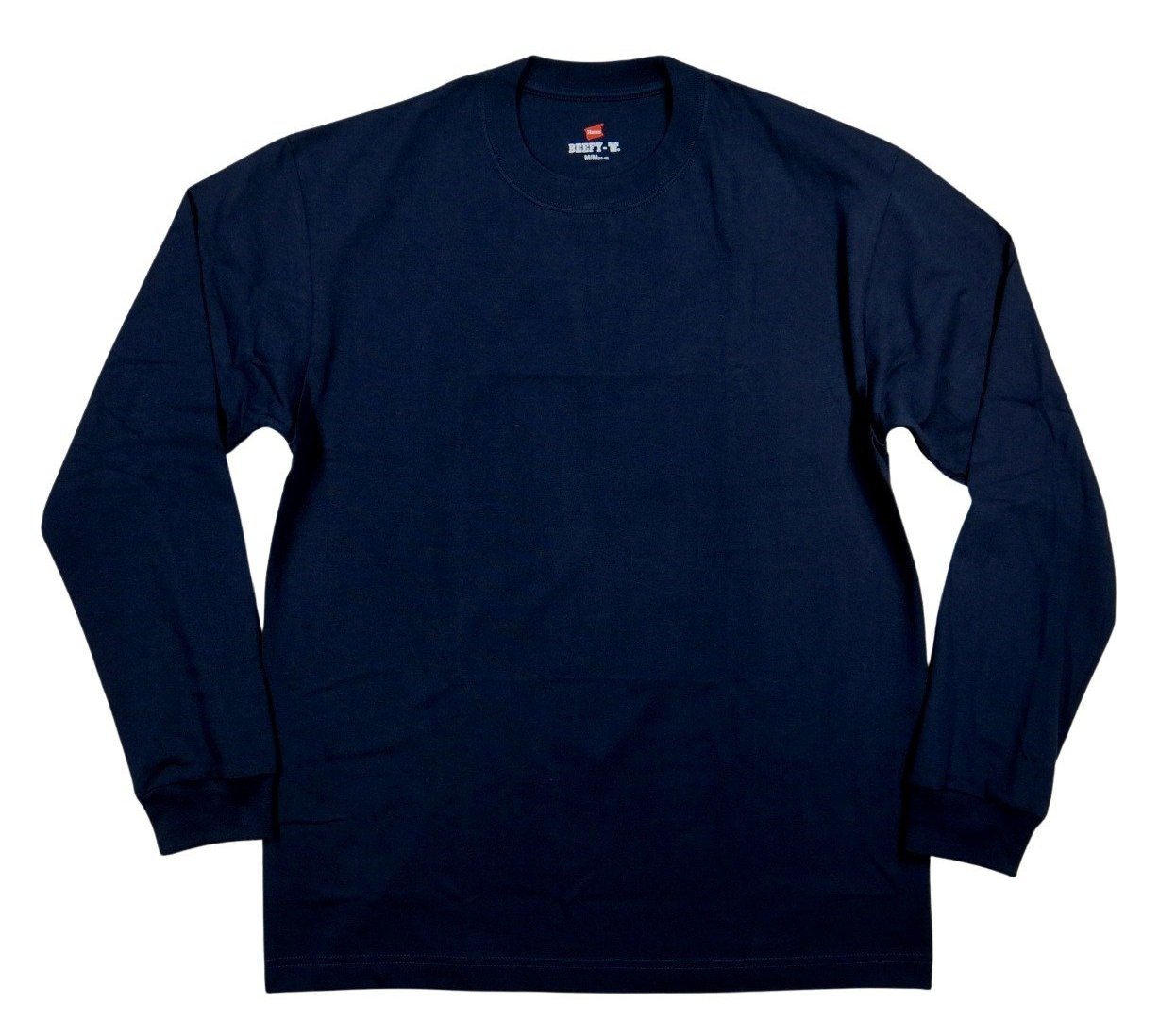 Hanes（ヘインズ） BEEFY Tee ビーフィー 長袖 無地 2枚組 クルー