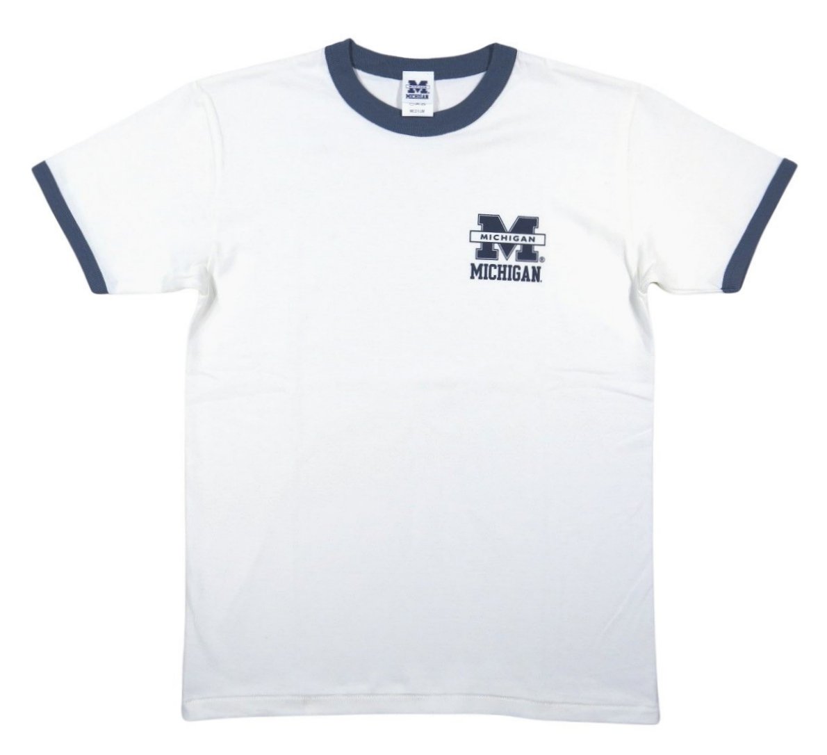 MICHIGAN ミシガン大学 カレッジプリント 半袖 リンガーTシャツ MCGN