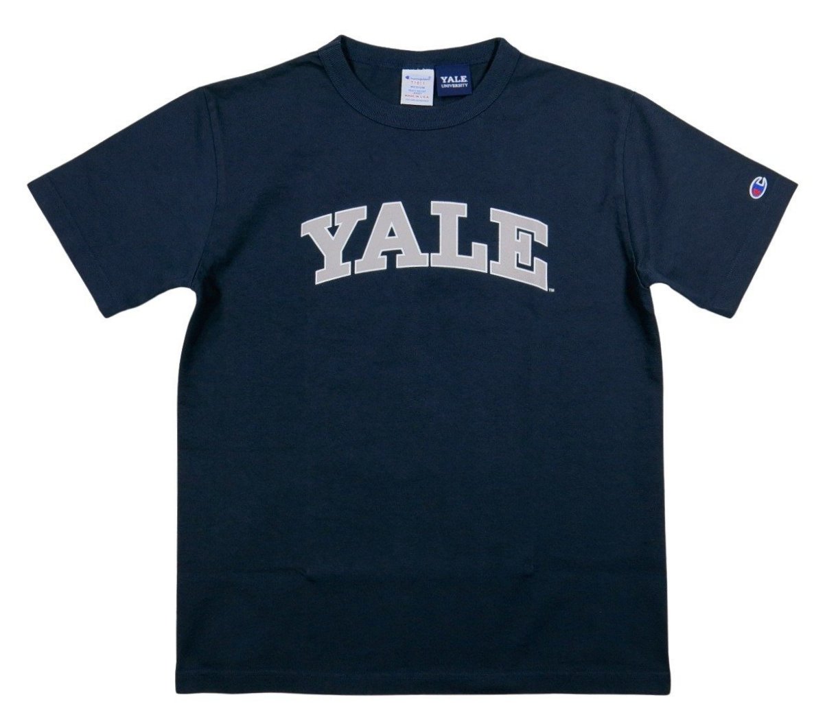 Champion × YALE イエール大学 コラボ USA製 カレッジプリント 半袖 Tシャツ C...