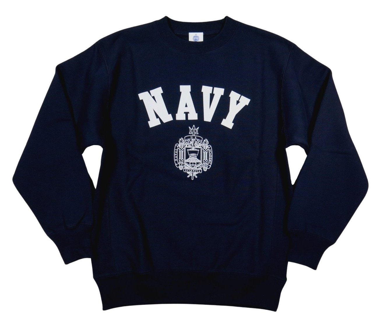 USNA NAVYプリント ヘビーウェイト 長袖 スウェットシャツ NAVY-004