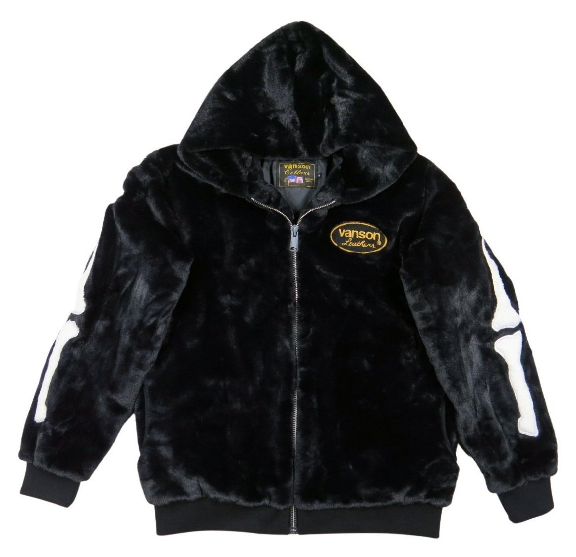 VANSON バンソン ヒューマンボーン フェイクファー ジップパーカー 