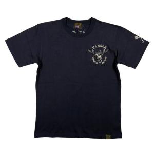 VANSON バンソン アメリカンイーグル スカル ピストン刺繍 半袖 Tシャツ NVST-2214
