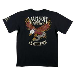 VANSON バンソン アメリカンイーグル刺繍 半袖 Tシャツ NVST-2220
