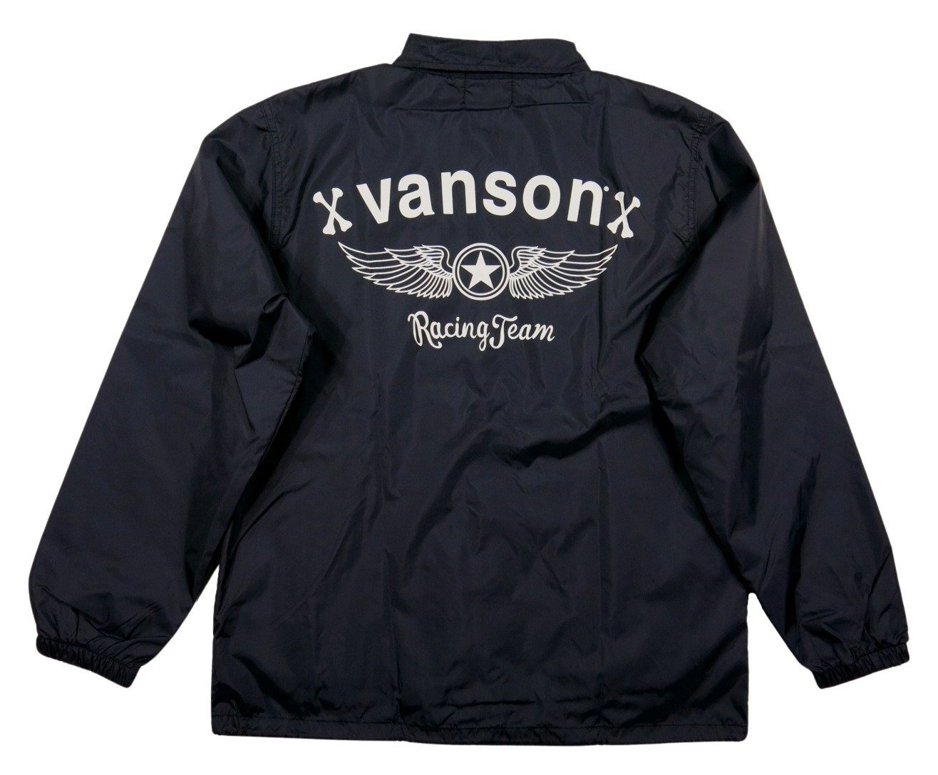 VANSON バンソン フライング スタープリント ナイロン コーチジャケット NVSL-2207