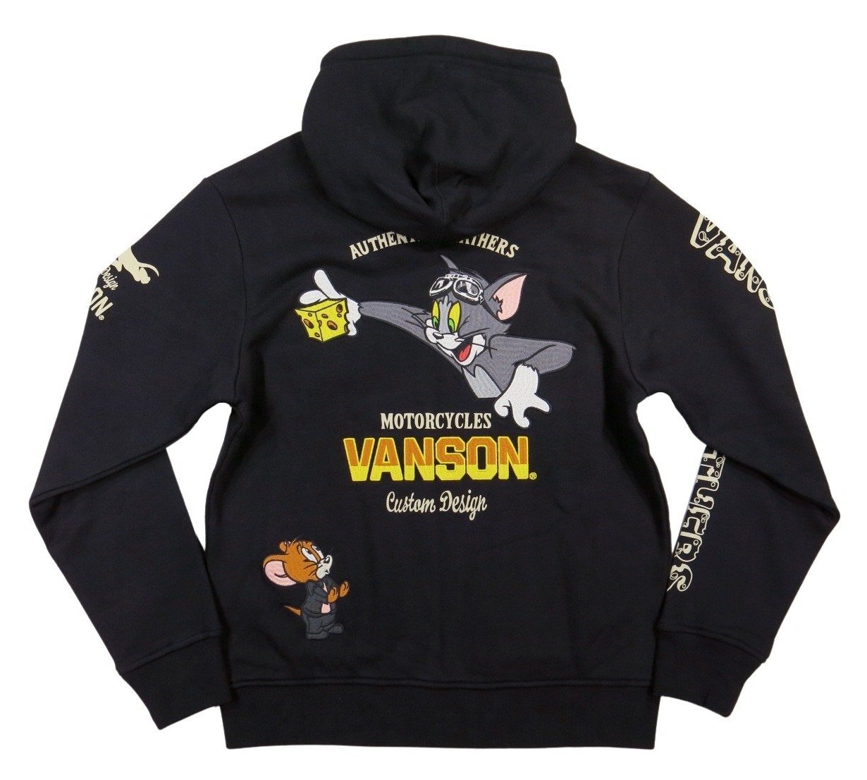 VANSON バンソン × TOM & JERRY トムとジェリー コラボ 刺繍 ジップパーカー TJV-2304 | VANSON | 01