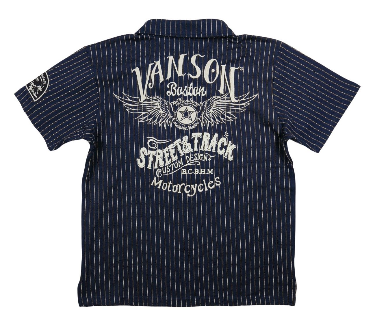 バンソン ポロシャツ【2XL】 VANSON ポロシャツ 半袖 メンズ バンソン スカル 刺繍 : LL
