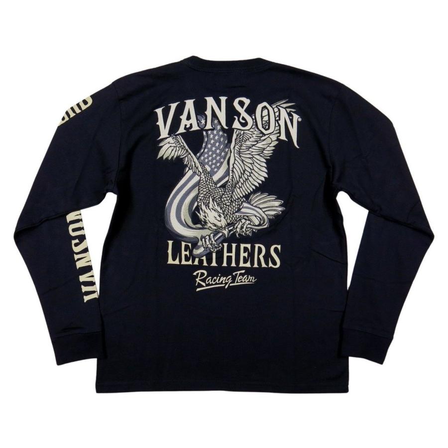 VANSON バンソン アメリカンイーグル刺繍 ロンT NVLT-2311｜jtwoshop｜02