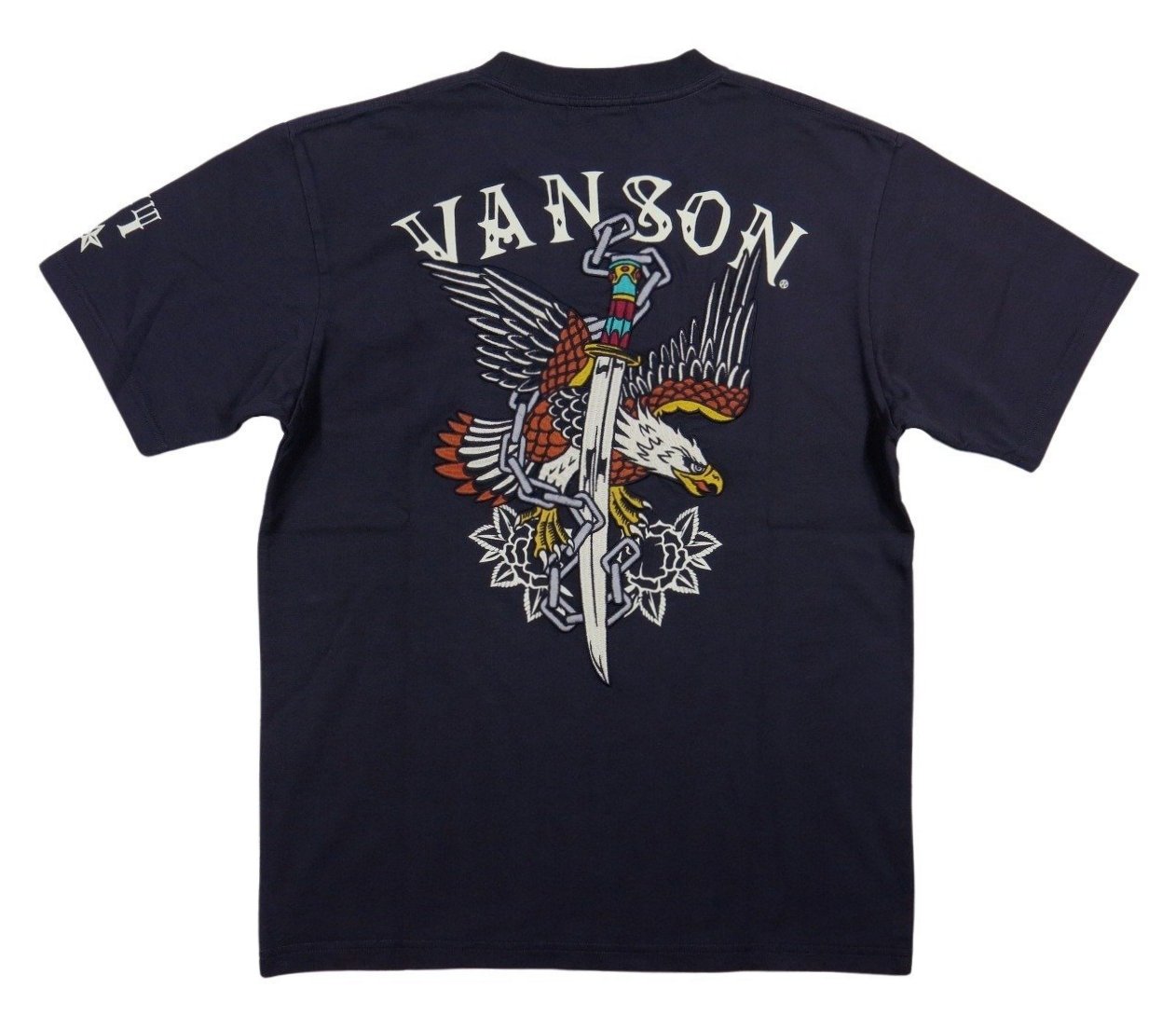 VANSON バンソン アメリカンイーグル 刺繍 半袖 Tシャツ NVST-2404
