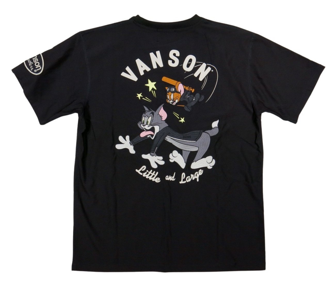 VANSON バンソン × TOM &amp; JERRY トムとジェリー コラボ刺繍 吸汗速乾 ドライ 半...