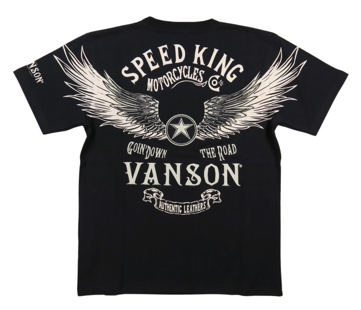 VANSON フライングスター刺繍 半袖 Tシャツ NVST-2419 バンソン