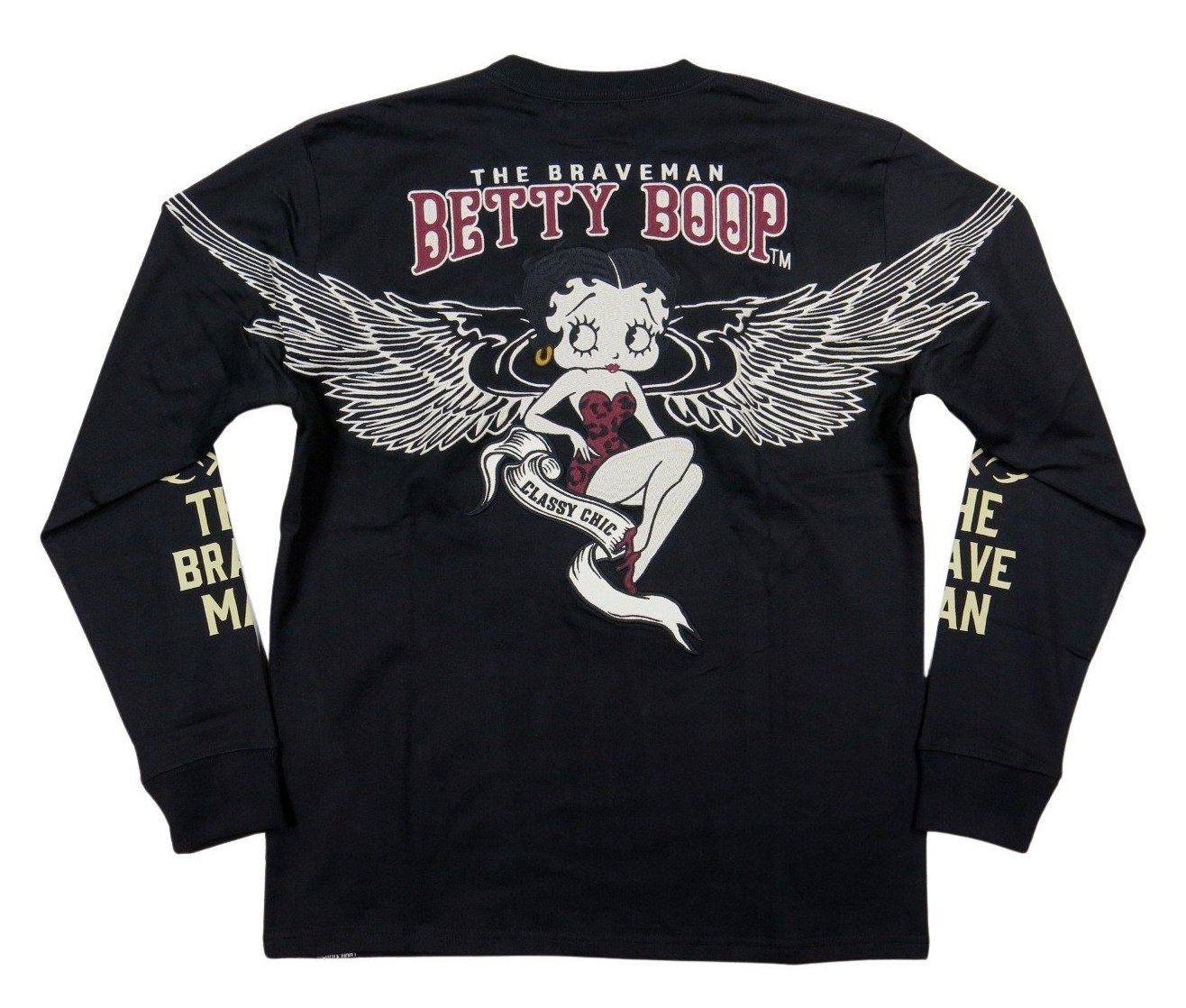 新品THE BRAVE MAN✖️ベティBETTYBOOPコラボ　長袖Tシャツ THE BRAVE-MAN × BETTY BOOP ザ・ブレイブマン ベティ・ブープ コラボ