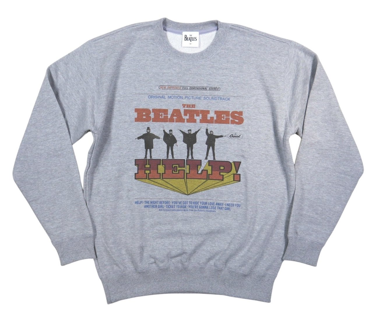 THE BEATLES ザ ビートルズ ヘルプ プリント 長袖 スウェットシャツ BE 