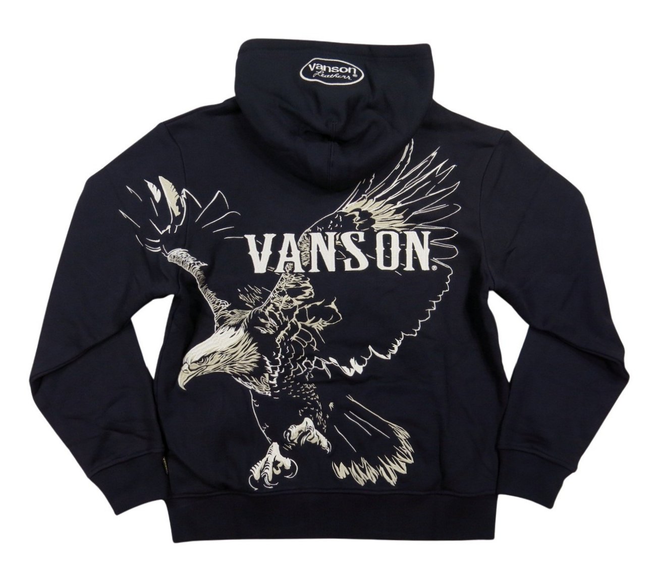 VANSON バンソン アメリカンイーグル刺繍 ジップパーカー NVSZ-2513_1