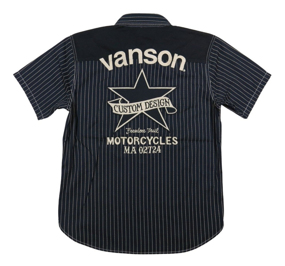 VANSON（バンソン） フライングスター刺繍 ウォバッシュストライプ