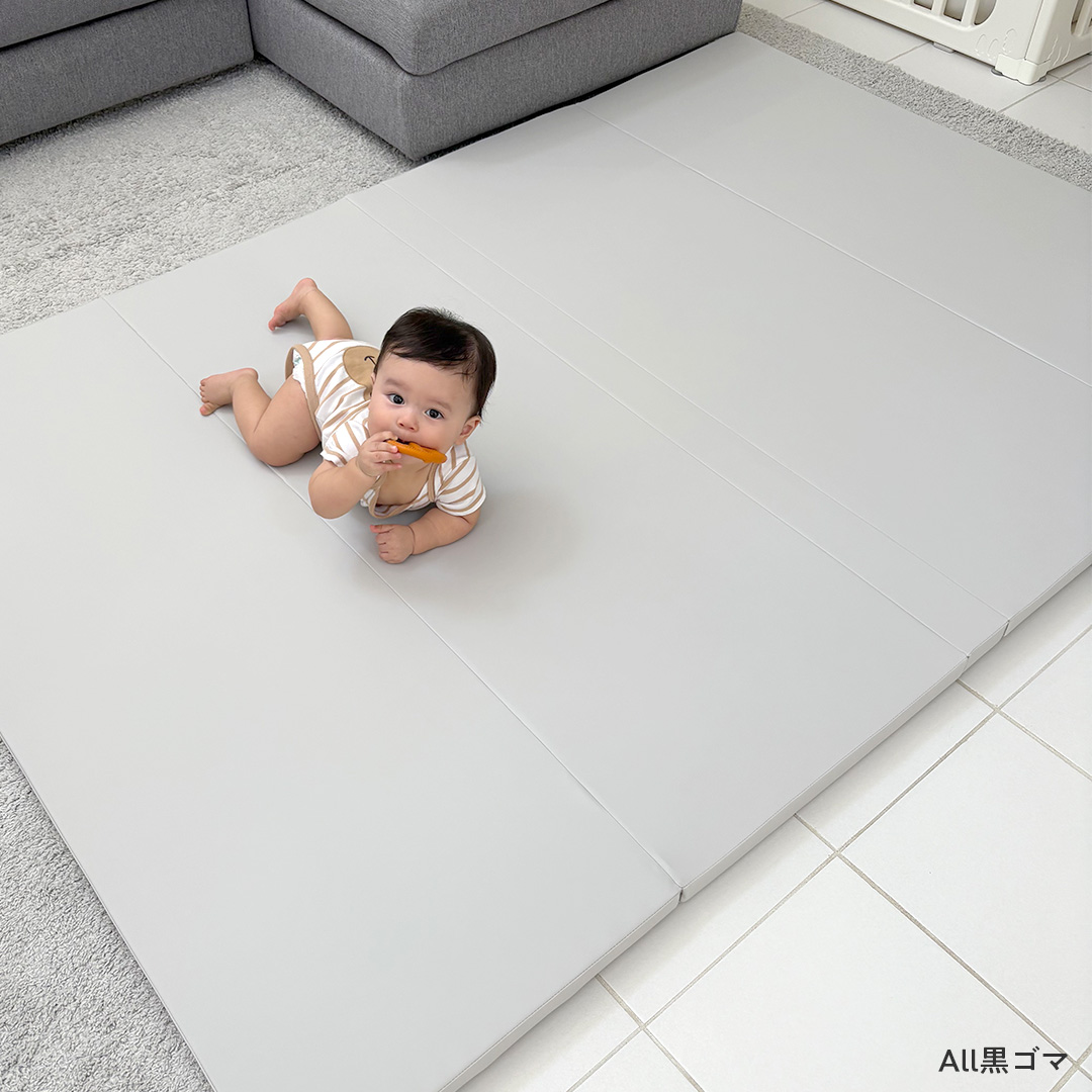 popomi プレイマット ベビー 抗菌 折りたたみ シームレス 厚手