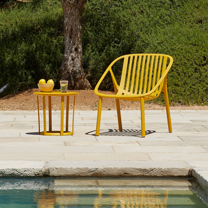 屋外可 ローチェア ガーデン「Resol BINI リソル ビニ ラウンジアーム