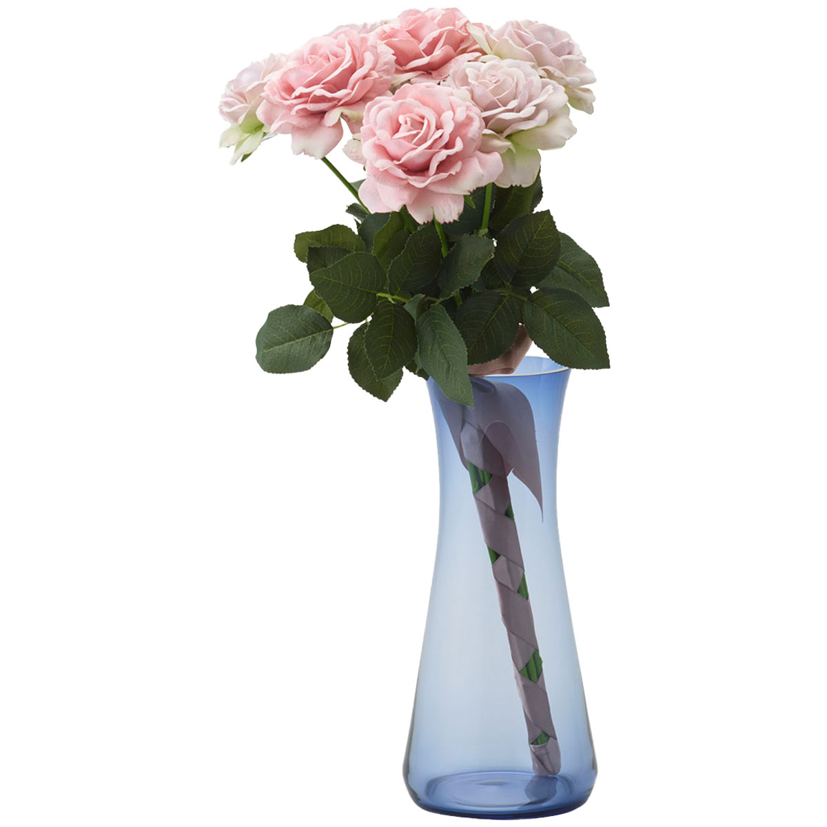 造花 花瓶 プレゼント 「 w/g Blooms フラワー×ベースセット Pink Rose
