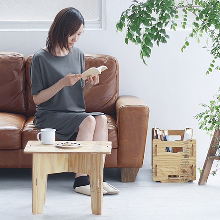 塗装済のみ送料込み] [受注生産品] 組み立て式 ローテーブル 木製
