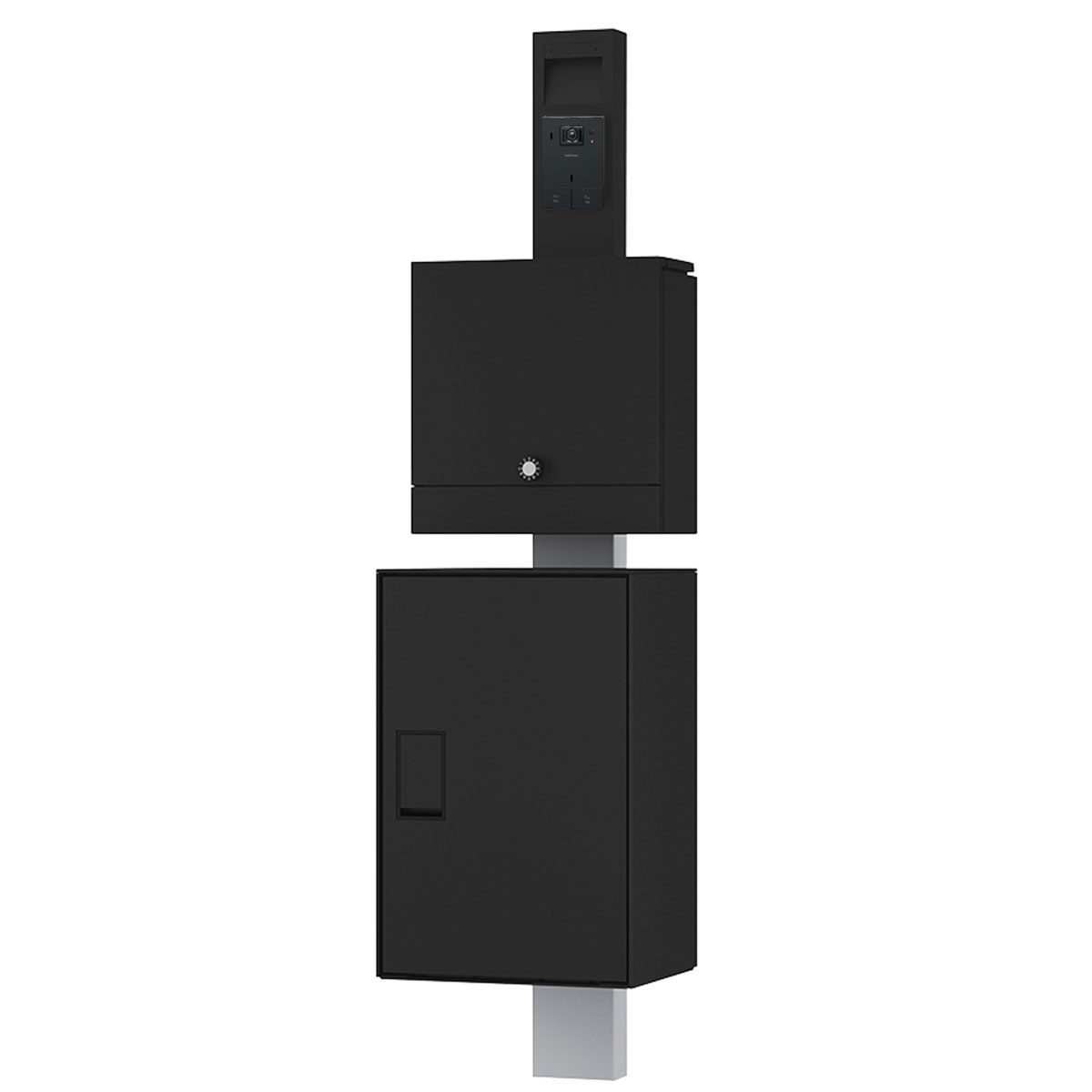 Nasta 宅配ボックス + 郵便ポスト 門柱 インターホン 「【照明あり