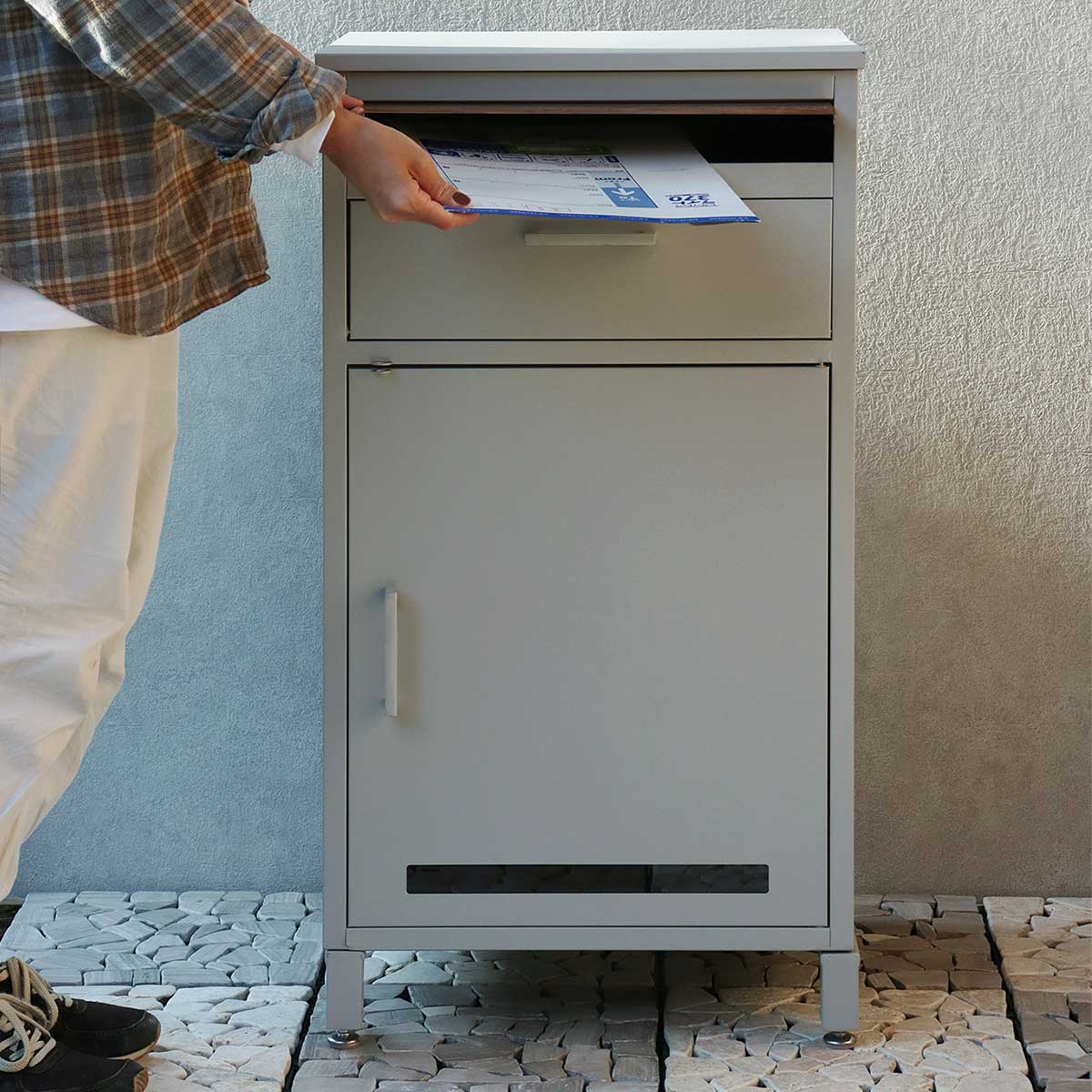 宅配ボックス 戸建 大型 置くだけ「宅配ボックス付ポスト Jeak（ジーク