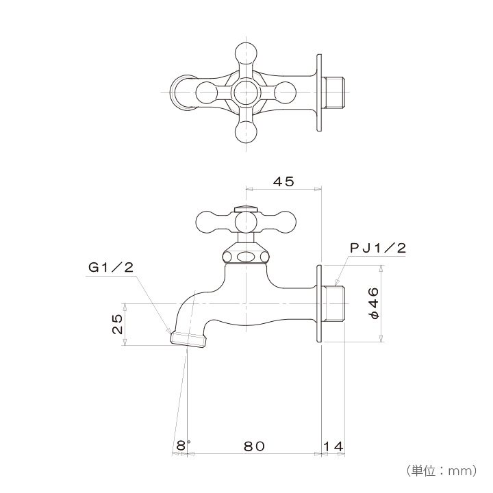 蛇口 ハンドル おしゃれ シンプル ガーデン 水栓 青銅 固定こま 蛇口 ハンドル おしゃれ シンプル ガーデン 水栓 青銅 固定こま
