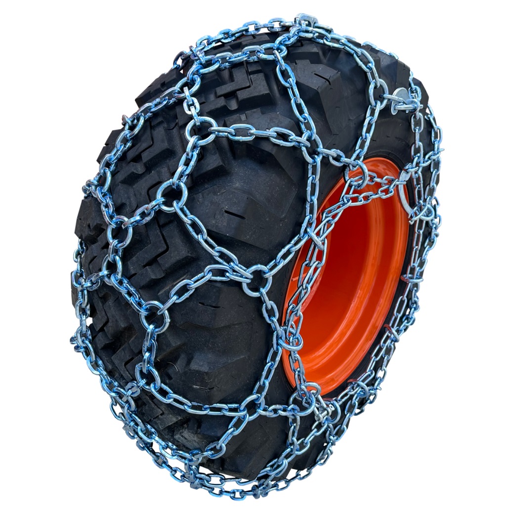 建設機械用タイヤチェーン|HEX20525|合金鋼亀甲型締め付けテンションチェーン付き|1ペア(タイヤ2本分)|除雪車両用 タイヤショベル ホイールローダー｜juko-in｜03