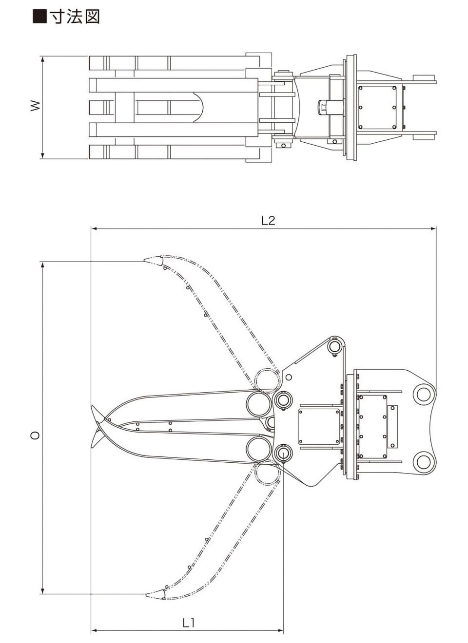 ユンボ アタッチメント 全旋回 ロータリーフォーククロー MR-120 松本製作所 油圧式 バックホー つかみ はさみ 回転