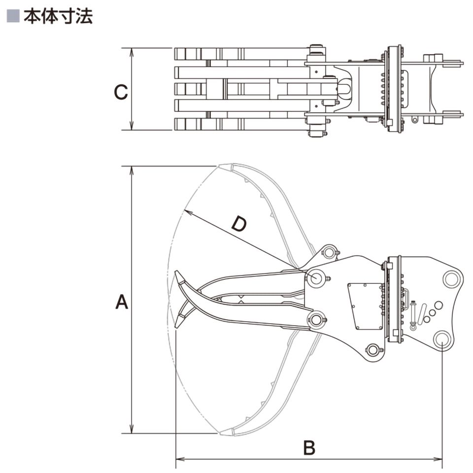 ユンボ ハサミ アタッチメント 全旋回 3t-4t グラスパーVS GV-32S 油圧 ユンボ ハサミ アタッチメント 全旋回 3t-4t グラスパーVS GV-32S 油圧