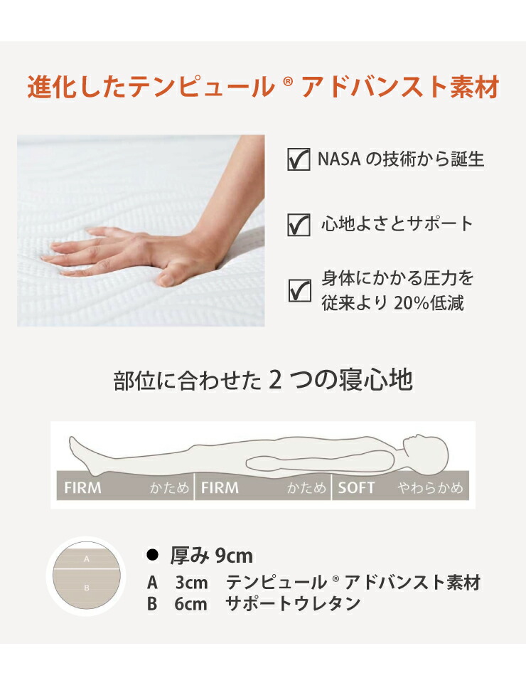 TEMPUR(R) プロ エア フトン
